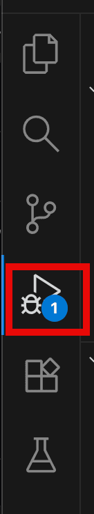 Run and debug button in Visual Studio Code