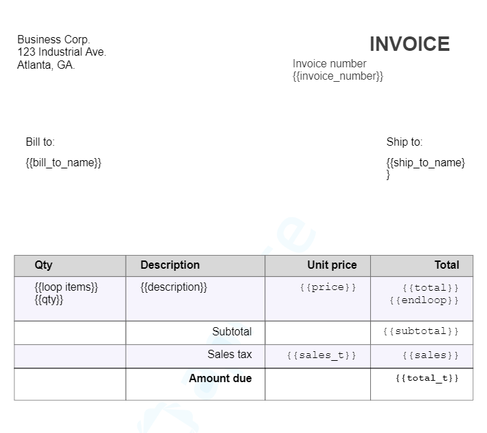 Invoice Template