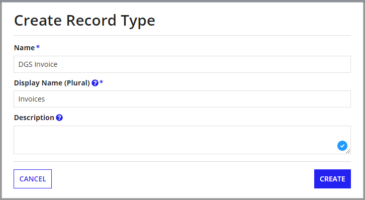 Create invoice type