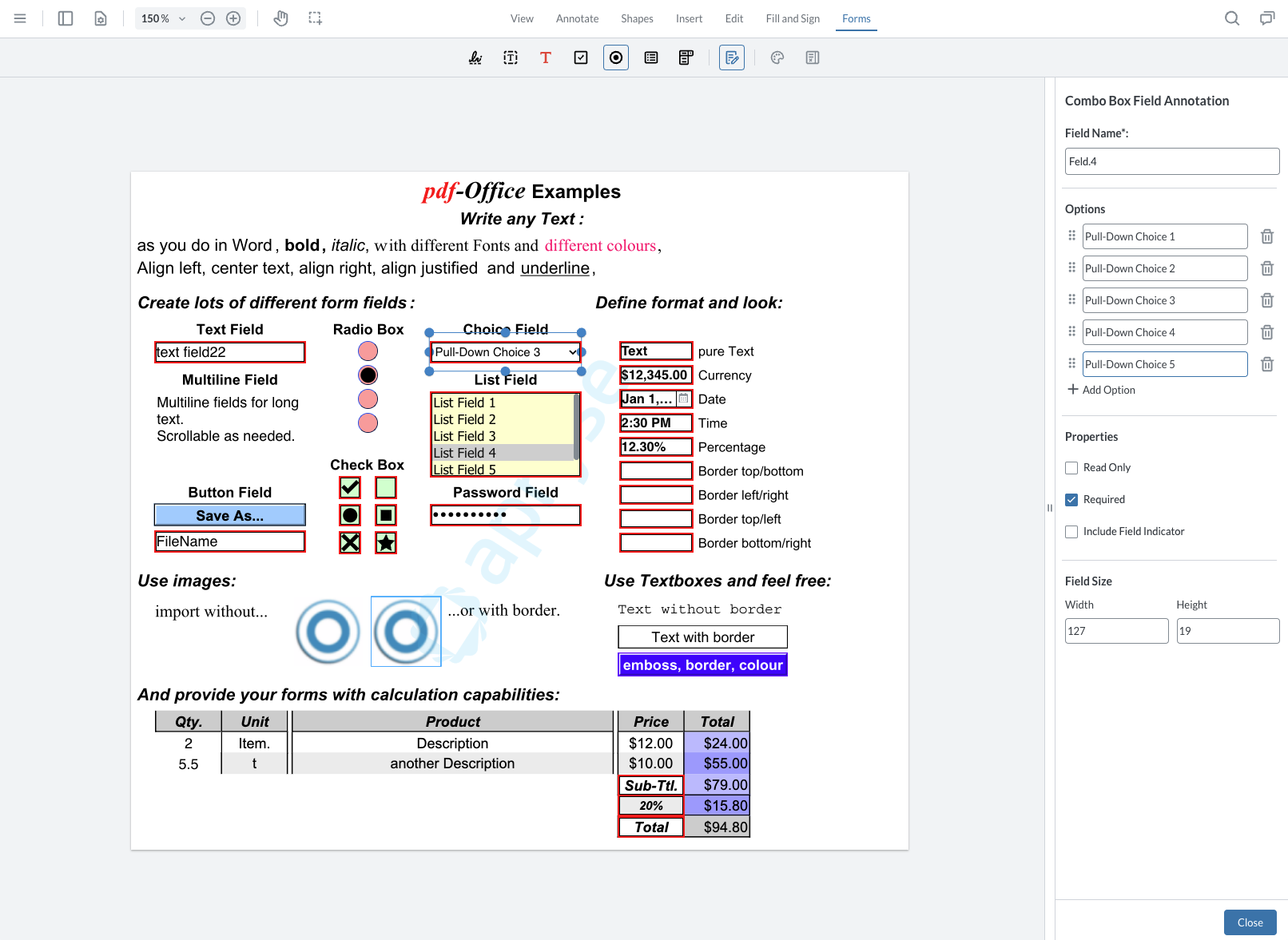 WebViewer 11 Form Builder Mode