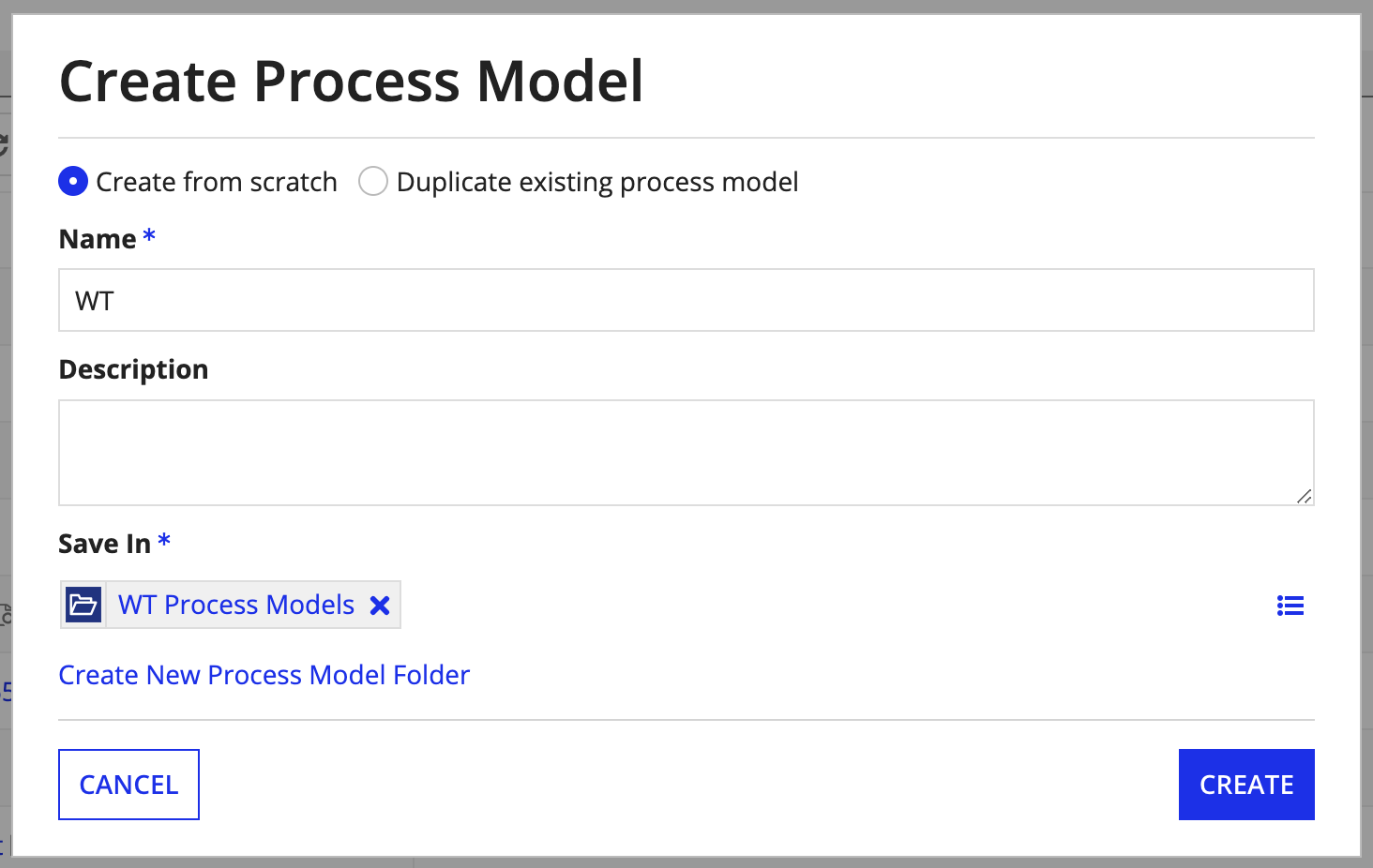 Naming a process model