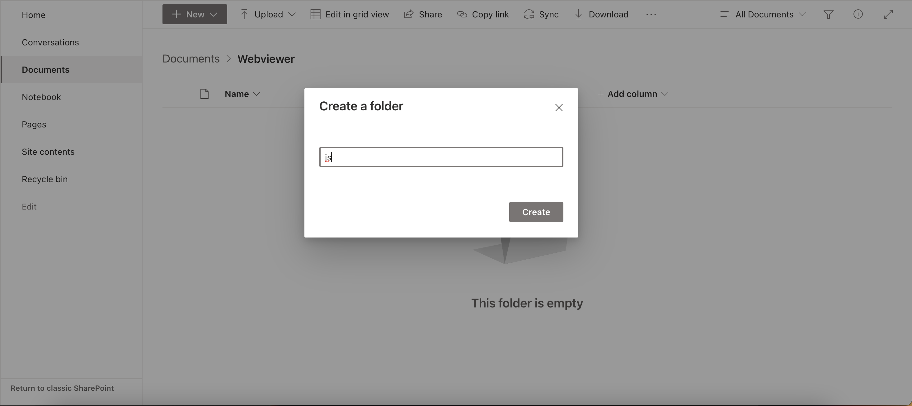 Create the js folder